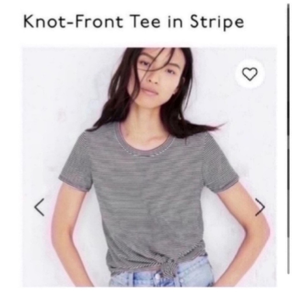 🔥2 FOR $30🔥 NWT MADEWELL STRIPED KNOT FRONT TEE